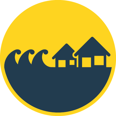 Coastal flooding icon