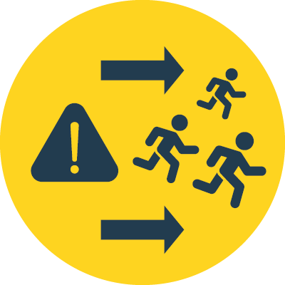 Evacuation and access icon